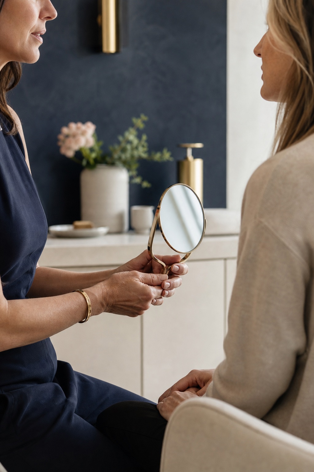 Editorial aesthetic consultation centred on natural facial balance
